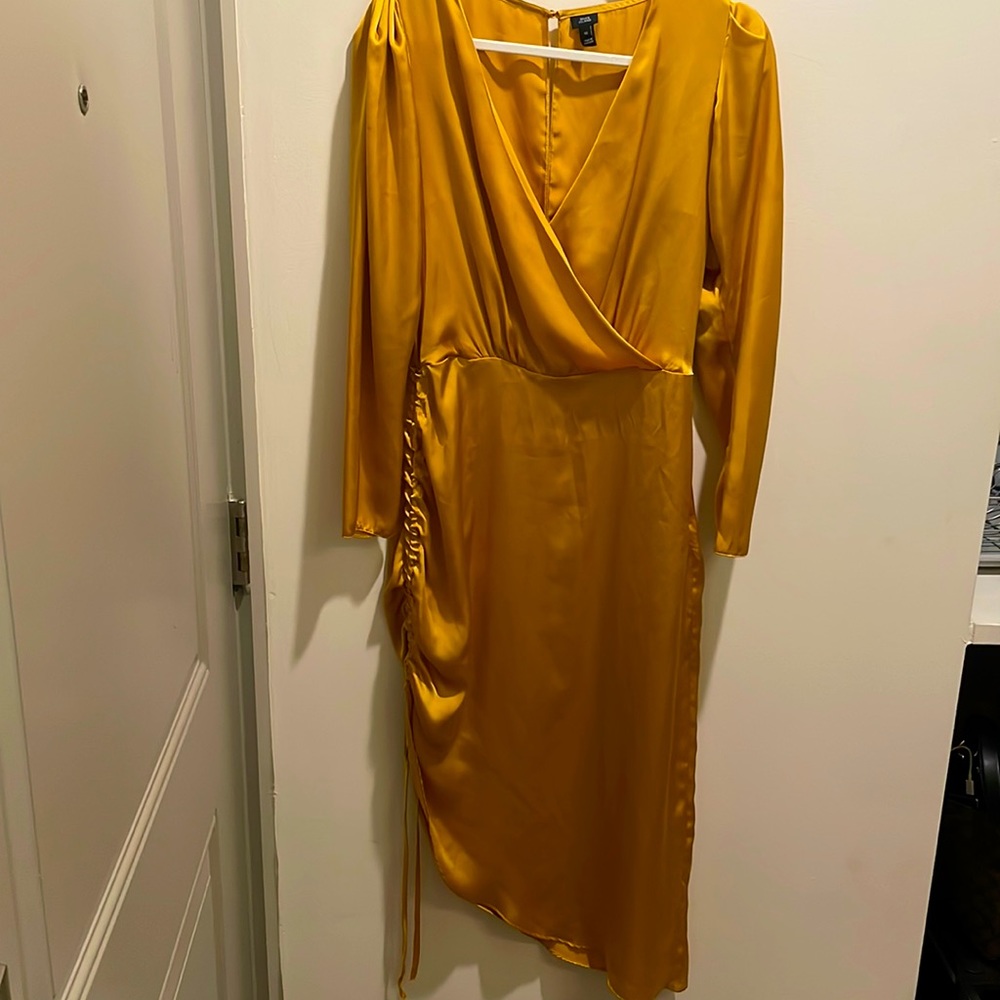 River island sexy mustard dress
